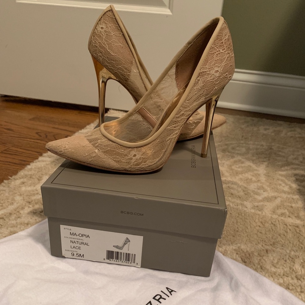 BCBG Max Azria Lace high heels